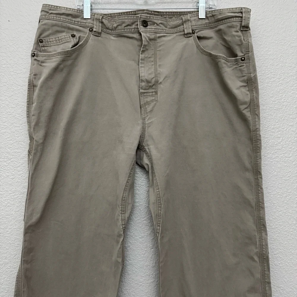 Prana Bronson Pants 42x32 Khaki Organic Cotton Canvas